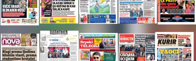 NASLOVNE STRANE SUTRAŠNJIH NOVINA: Prelistavanje štampe za subotu, 27. decembar 2025. godine