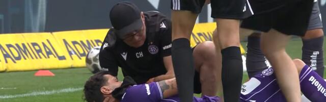 Dragović ostao da leži nepomično posle brutalnog udarca! Stadion zanemeo zbog bivšeg kapitena Zvezde /VIDEO/