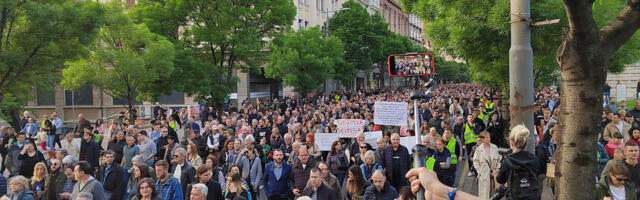 Gazela i policija: Miting protiv nasilja, režim protiv naroda