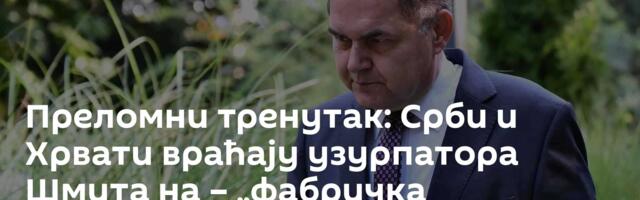 Преломни тренутак: Срби и Хрвати враћају узурпатора Шмита на – „фабричка подешавања“