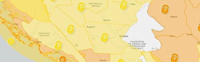 Narandžasti meteolarm na snazi u delu BIH: Stižu snažni pljuskovi i grmljavina, povećana pretnja od poplava