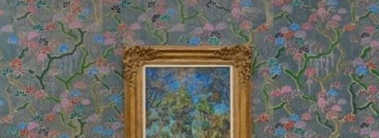 Izložba slika Van Gogha prekrivena raznobojnim ručno rađenim tapetama