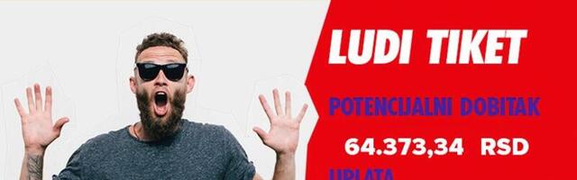 LUDI TIKET (-), utorak, 64.373 dinara: Ekspert za tenis, pao na 17. paru