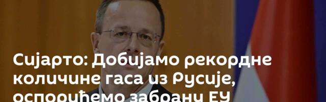 Сијарто: Добијамо рекордне количине гаса из Русије, оспорићемо забрану ЕУ