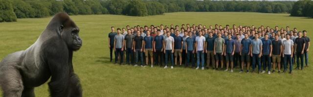 100 muškaraca protiv jednog gorile: Internet je poludeo, ali da li bi iko preživeo?