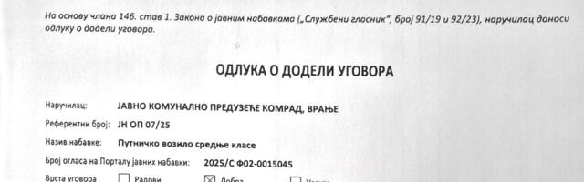Petrović: Komrad nabavlja limuzinu od 32.000 evra