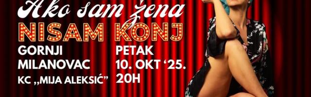 Komedija “Ako sam žena nisam konj“ na sceni Kulturnog centra u Gornjem Milanovcu