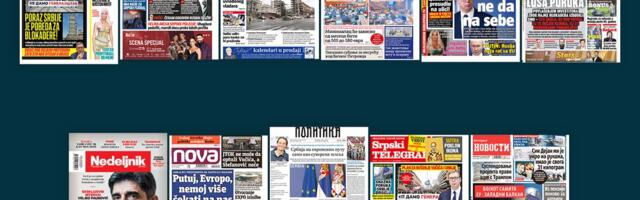 NASLOVNE STRANE SUTRAŠNJIH NOVINA: Prelistavanje štampe za četvrtak, 18. decembar 2025. godine