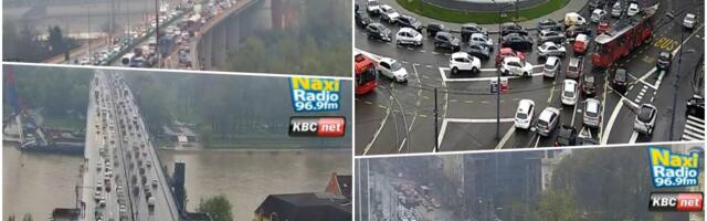 STRAHOVITE GUŽVE U BEOGRADU: Popodnevni špic pokazao svoje najgore izdanje, kiša i radovi napravili haos - u ovim delovima grada SVE STOJI (FOTO)