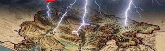 Potop u Crnoj Gori, na primorju i u Dalmaciji! Pucaju gromovi, munje paraju nebom: Prete grad i olujni vetar