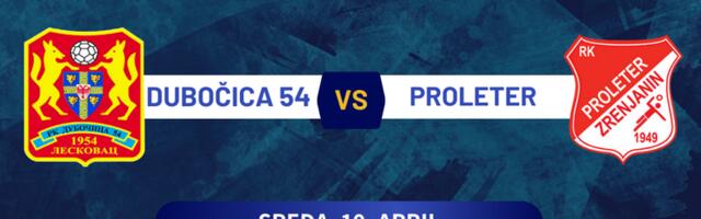 RK Dubočica 54 u utakmici Superlige dočekuje Proleter iz Zrenjanina
