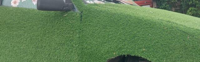 Građani se bune što je potrošeno milion dinara za oblaganje dva stara vozila plastičnom travom