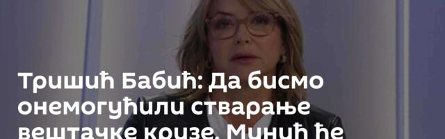 Тришић Бабић: Да бисмо онемогућили стварање вештачке кризе, Минић ће вратити и одмах преузети мандат