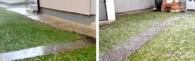 APOKALIPTIČNE SCENE IZ LAJKOVCA Pao grad veličine teniske loptice, sve se zabelelo (VIDEO)