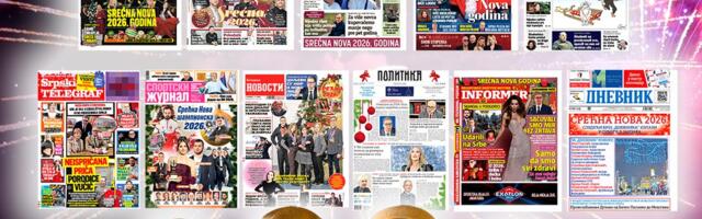 NASLOVNE STRANE PRAZNIČNIH TROBROJA: Prelistavanje štampe za četvrtak, 1. i petak, 2. januar