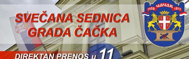 PRATITE OVDE DIREKTAN PRENOS SVEČANE SEDNICE GRADA