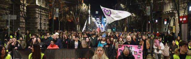 Studenti u blokadi Pravnog i Poljoprivrednog šetnjom obeležili godinu dana od blokada