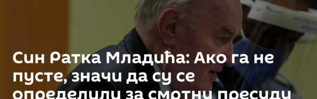 Син Ратка Младића: Ако га не пусте, значи да су се определили за смртну пресуду