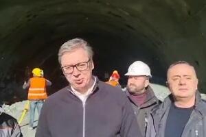 Вучић обишао радове на изградњи Фрушкогорског коридора