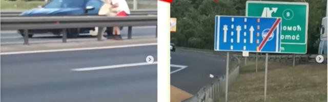 Šta radi ovaj čovek?! Ovako nešto mu je palo na pamet na sred auto-puta i ljudi su besni (VIDEO)