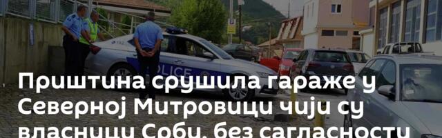 Приштина срушила гараже у Северној Митровици чији су власници Срби, без сагласности српске општине
