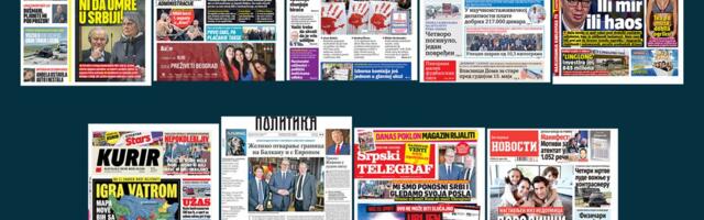 NASLOVNE STRANE SUTRAŠNJIH NOVINA: Prelistavanje štampe za utorak, 28. april 2026. godine