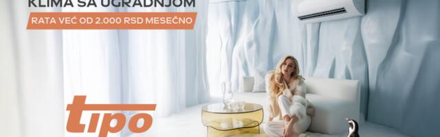 Već od 2.000 dinara mesečno - TIPO: Klima uređaji sa ugradnjom na rate