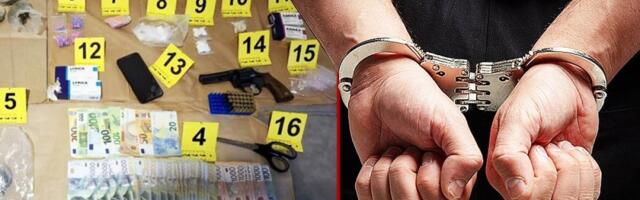 Različite vrste droge, oružje, novac: Uhapšen diler u Beogradu (FOTO)