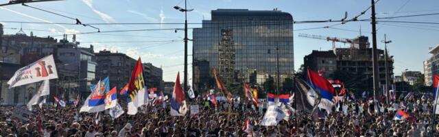 Skup podrške ispred Palate pravde uoči suđenja studentima uhapšenim posle Vidovdanskog protesta