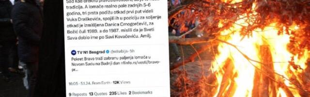 SKANDALOZNO PONAŠANJE NOVINARA NOVE! Nazvao sve vernike "PRAVOSLAVNIM TALIBANIMA" samo zato što PALE BADNJAK! (FOTO)