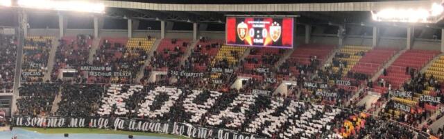 (FOTO/VIDEO) Da se naježiš! Navijači Vardara razvili dirljiv transparent na stadionu "Toše Proeski"!