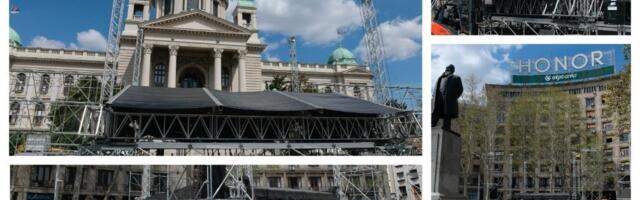PRIPREME U PUNOM JEKU: Beograd se sprema za svenarodni skup - Centralni dan u subotu (FOTO/VIDEO)