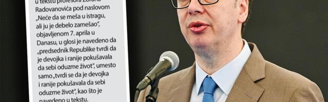 "IZVINJAVAMO SE PREDSEDNIKU REPUBLIKE" List Danas konačno morao da uputi izvinjenje za laži o predsedniku Srbije
