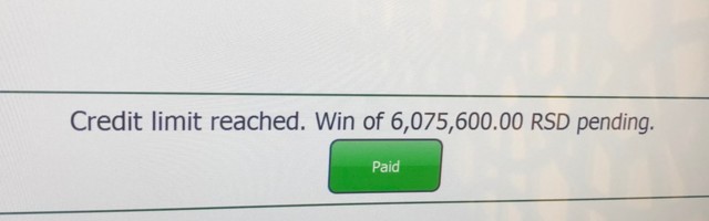 Osvojen džekpot od 6 miliona dinara u Admiral slot klubu