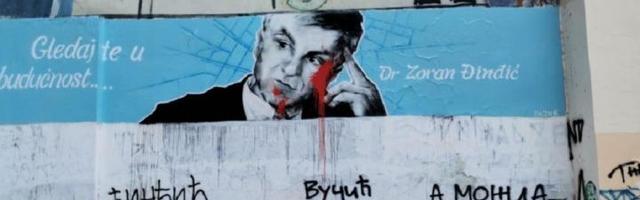 DS: Đinđićev mural ponovo na meti napada