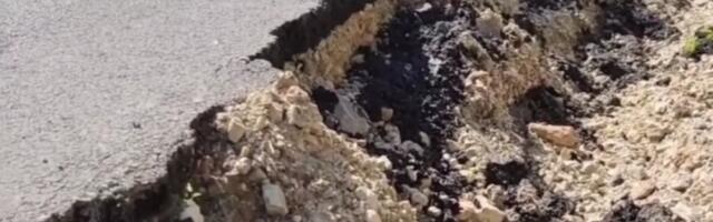 "Za glas, za vlast": Ulica se raspada samo par meseci nakon asfaltiranja (VIDEO)