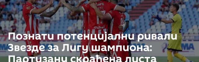 Познати потенцијални ривали Звезде за Лигу шампиона: Партизану скраћена листа могућих противника