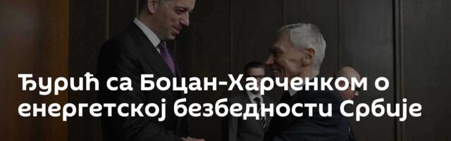 Ђурић са Боцан-Харченком о енергетској безбедности Србије