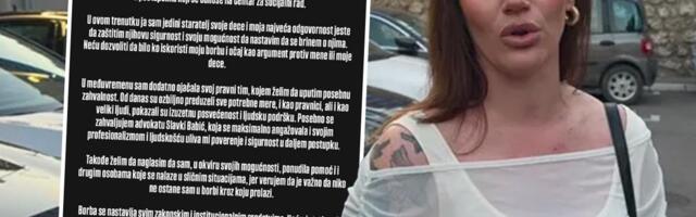 Kristina Spalević odustala od štrajka glađu: "Moram da zaštitim decu, oni su mi prioritet"