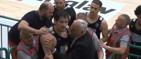 SRBIN NAPRAVIO HAOS U SLOVENIJI! Boban Marjanović krenuo na navijača! Hteo da preskoči ogradu - Dončić ga jedva zaustavio! (VIDEO)