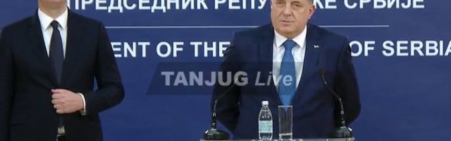 MOLIM PENZIONERE DA SE STRPE JOŠ MALO, VIRUS JE SNAŽAN, I DALJE JE VELIKA OPASNOST Vučić i Dodik se obratili javnosti nakon sastanka
