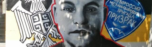 Mural neonacisti u Beogradu: Srpski dobrovoljac u Novorusiji