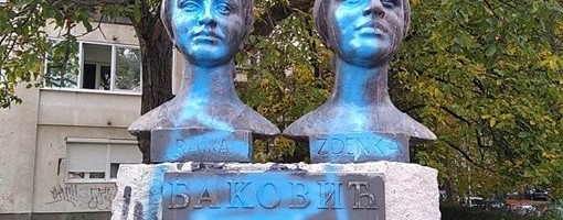 Niški komunalci oprali spomenik sestrama Baković