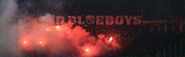 Skandal! Bed Blu Bojsi podigli transparent sa likom ratnog zločinca, pa zapevali: "O Hrvatska..."