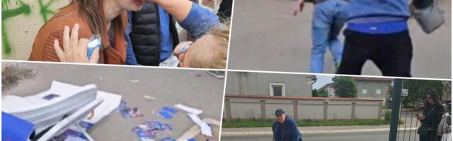 BRUTALAN NAPAD NA AKTIVISTE SNS U ZEMUNU! Blokaderi divljali, lomili i pretili, povređena žena (FOTO+VIDEO)