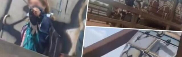 DEVOJČICA ČUČI NA ZADNJEM DELU VOZA I SNIMA SELFI DOK PRELAZI MOST: Jeziva scena na Pančevcu! (VIDEO)