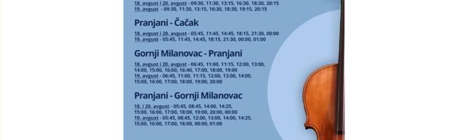 Autoprevoz Čačak obezbedio više od 70 polazaka iz Čačka i Gornjeg Milanovca za Sabor violinista Srbije