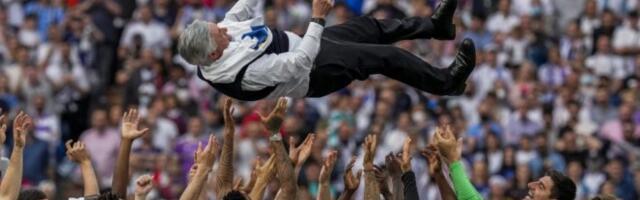 NESTVARNE SCENE! Ceo "Bernabeu" skandirao Ronaldu, Anćeloti završio u vazduhu, a na tribinama LUDNICA! (FOTO) (VIDEO)