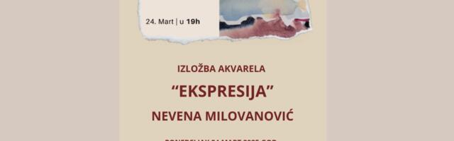 Izložba Nevene Milovanović od ponedeljka u Galeriji NU