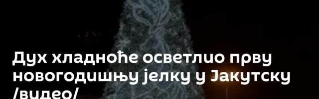 Дух хладноће осветлио прву новогодишњу јелку у Јакутску /видео/